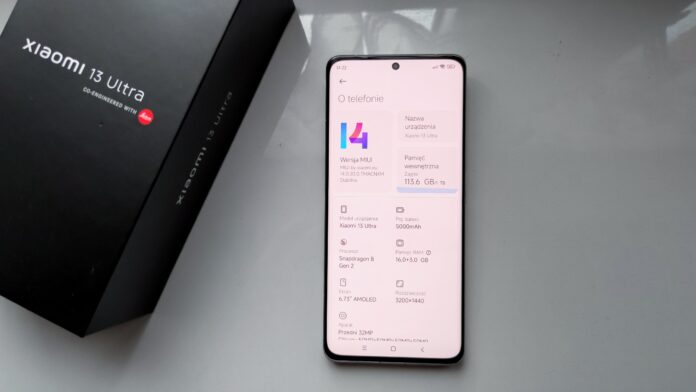 xiaomi 13 ultra specyfikacja procesor pamięć ram recenzja